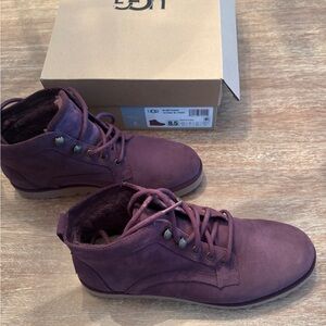 UGG Plum Lace-Up Boots